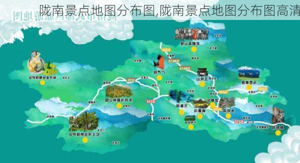 陇南景点地图分布图,陇南景点地图分布图高清