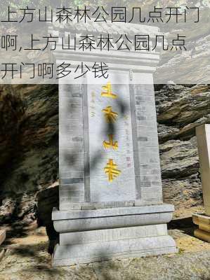 上方山森林公园几点开门啊,上方山森林公园几点开门啊多少钱