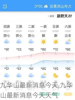 九华山最新消息今天,九华山最新消息今天天气