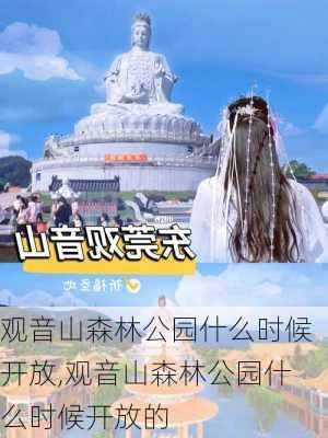 观音山森林公园什么时候开放,观音山森林公园什么时候开放的