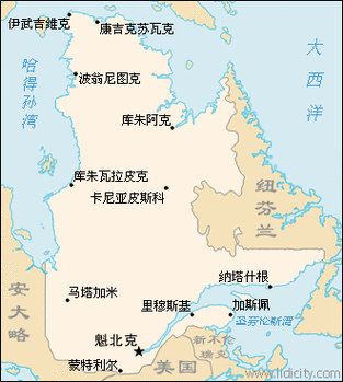 加拿大魁北克省地图,加拿大魁北克省地图中文版