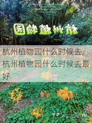 杭州植物园什么时候去,杭州植物园什么时候去最好