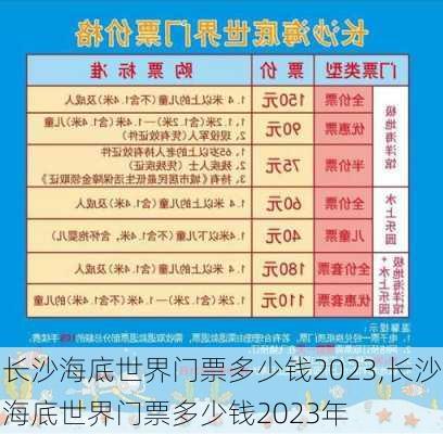 长沙海底世界门票多少钱2023,长沙海底世界门票多少钱2023年