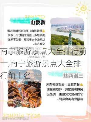 南宁旅游景点大全排行前十,南宁旅游景点大全排行前十名