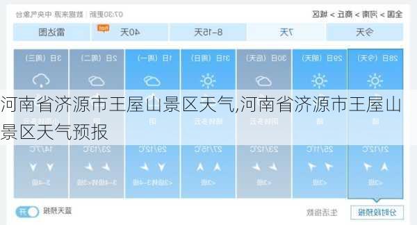 河南省济源市王屋山景区天气,河南省济源市王屋山景区天气预报